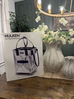HULKEN Original Rolling Tote Bag Medium Silver